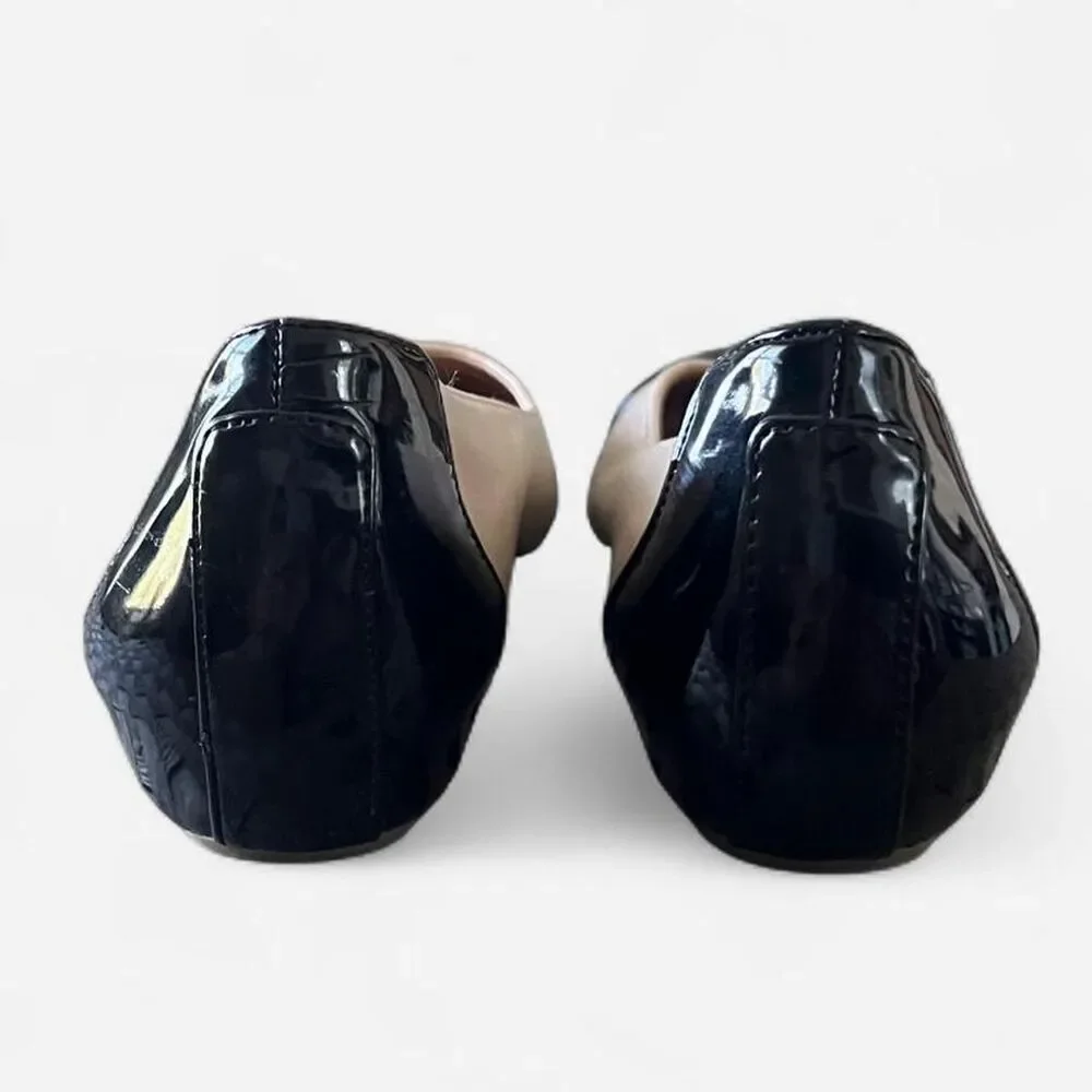 Abella Women's Tan and Black Ballet-shoes